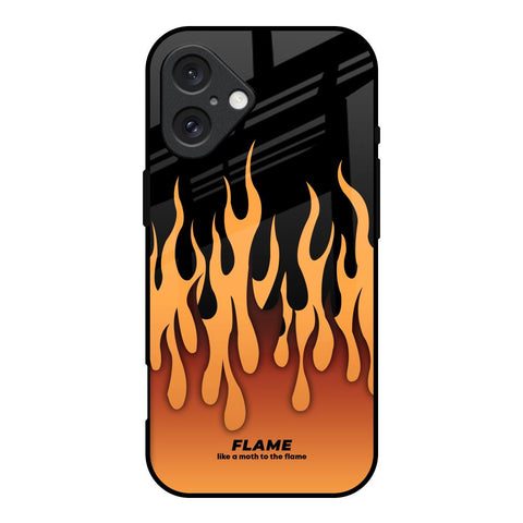 Fire Flame iPhone 16 Glass Back Cover Online