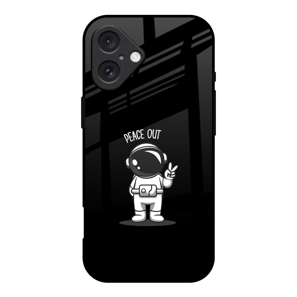 Peace Out Astro iPhone 16 Glass Back Cover Online