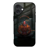 Lord Hanuman Animated iPhone 16 Glass Back Cover Online