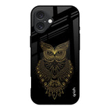 Golden Owl iPhone 16 Glass Back Cover Online