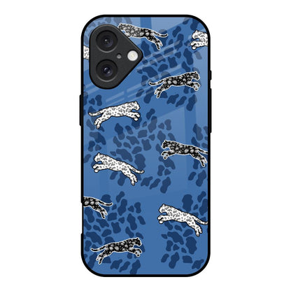 Blue Cheetah iPhone 16 Glass Back Cover Online