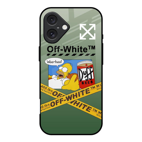 Duff Beer iPhone 16 Glass Back Cover Online