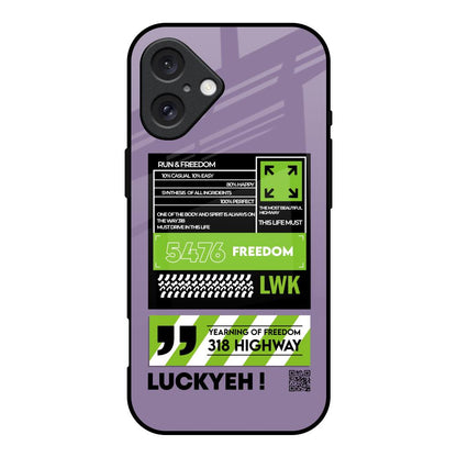 Run & Freedom iPhone 16 Glass Back Cover Online