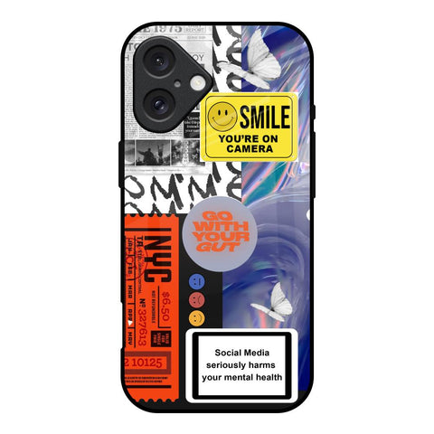 Smile for Camera iPhone 16 Glass Back Cover Online