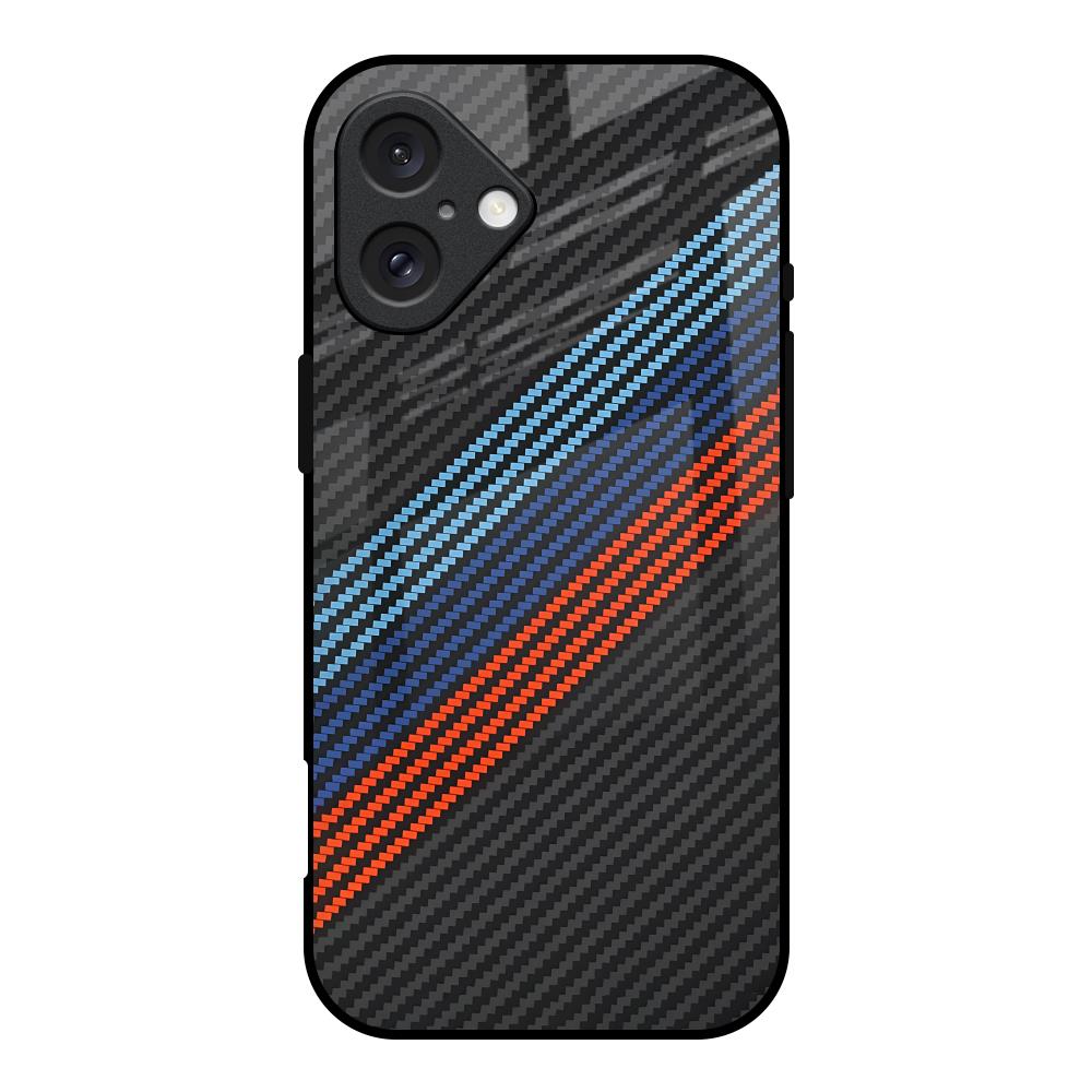 Carbon Inspired iPhone 16 Glass Back Cover Online