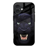 Angry Black Leopard iPhone 16 Glass Back Cover Online