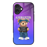 Gangsta Bear iPhone 16 Glass Back Cover Online