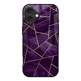 Geometric Purple iPhone 16 Glass Back Cover Online