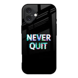 Never Quit iPhone 16 Glass Back Cover Online