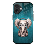 Adorable Baby Elephant iPhone 16 Glass Back Cover Online