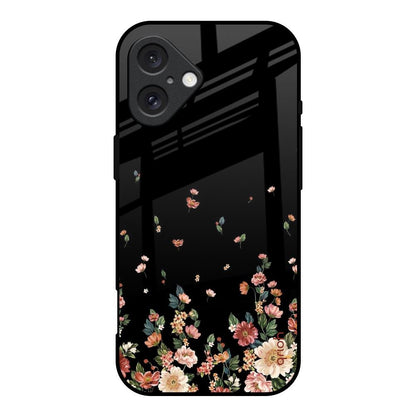 Floating Floral Print iPhone 16 Glass Back Cover Online