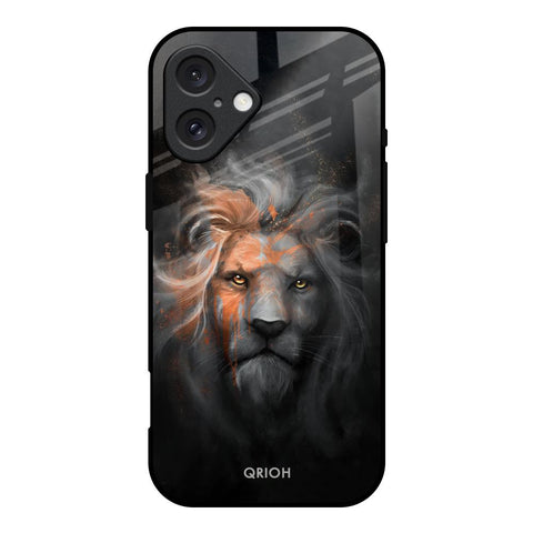Devil Lion iPhone 16 Glass Back Cover Online