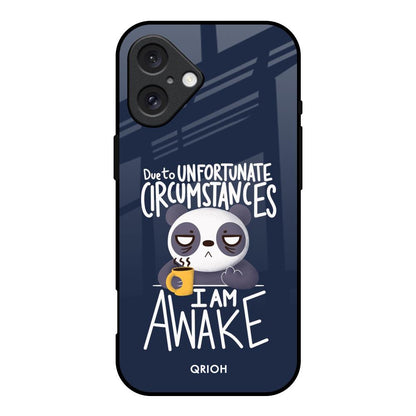 Struggling Panda iPhone 16 Glass Back Cover Online