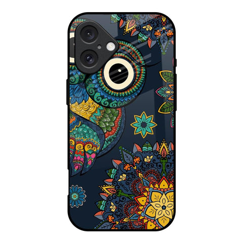 Owl Art iPhone 16 Glass Back Cover Online