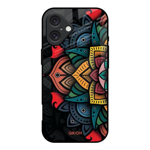 Retro Gorgeous Flower iPhone 16 Glass Back Cover Online