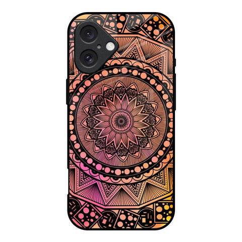 Floral Mandala iPhone 16 Glass Back Cover Online