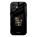 Go Your Own Way iPhone 16 Glass Back Cover Online