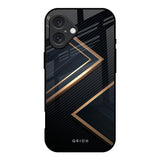 Sleek Golden & Navy iPhone 16 Glass Back Cover Online