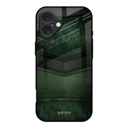 Green Leather iPhone 16 Glass Back Cover Online