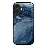 Deep Ocean Marble iPhone 16 Glass Back Cover Online