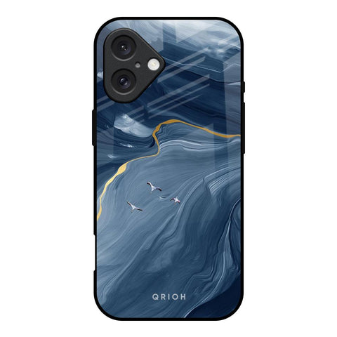 Deep Ocean Marble iPhone 16 Glass Back Cover Online