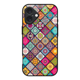 Multicolor Mandala iPhone 16 Glass Back Cover Online