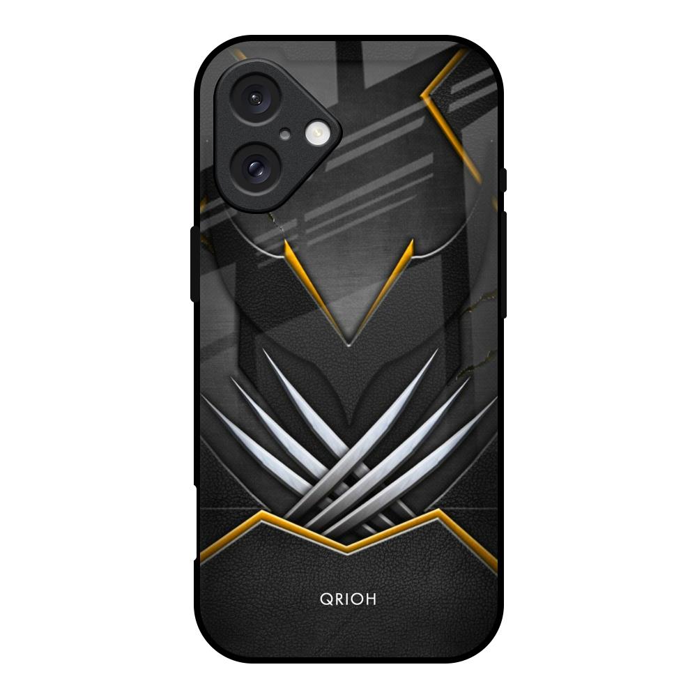 Black Warrior iPhone 16 Glass Back Cover Online