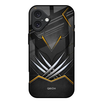 Black Warrior iPhone 16 Glass Back Cover Online