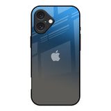 Blue Grey Ombre iPhone 16 Glass Back Cover Online