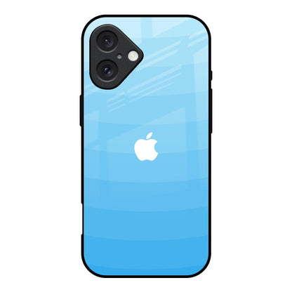 Wavy Blue Pattern iPhone 16 Glass Back Cover Online
