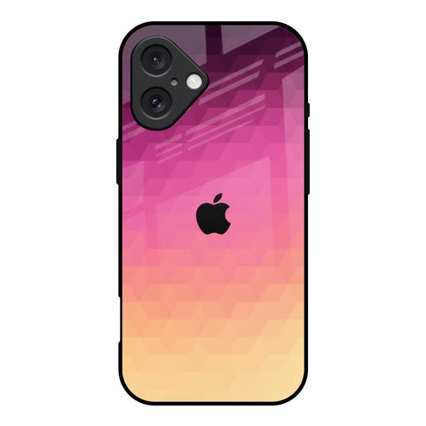 Geometric Pink Diamond iPhone 16 Glass Back Cover Online