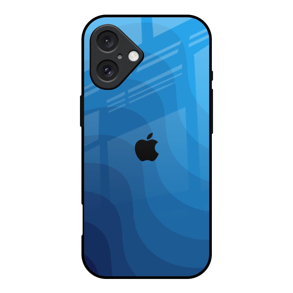 Blue Wave Abstract iPhone 16 Glass Back Cover Online