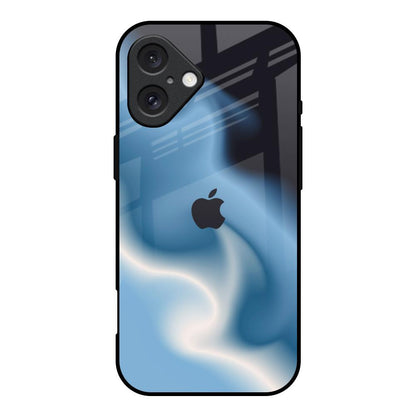 Blue Waves iPhone 16 Glass Back Cover Online