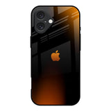 Orange Black Fusion iPhone 16 Glass Back Cover Online