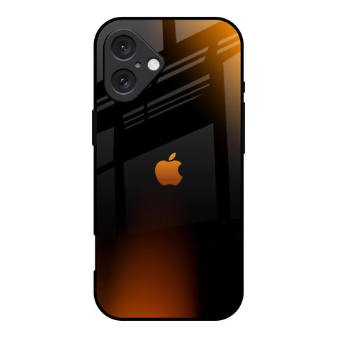 Orange Black Fusion iPhone 16 Glass Back Cover Online