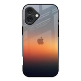 Aesthetic Orange iPhone 16 Glass Back Cover Online