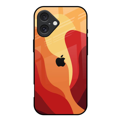 Magma Color Pattern iPhone 16 Glass Back Cover Online