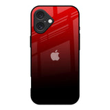 Maroon Faded iPhone 16 Glass Back Cover Online