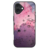 Space Doodles iPhone 16 Plus Glass Back Cover Online