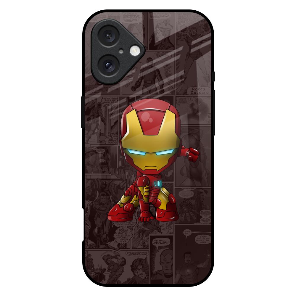 Angry Baby Super Hero iPhone 16 Plus Glass Back Cover Online