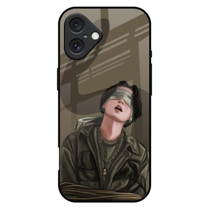 Blind Fold iPhone 16 Plus Glass Back Cover Online