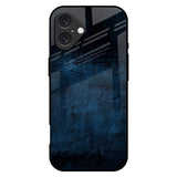 Dark Blue Grunge iPhone 16 Plus Glass Back Cover Online