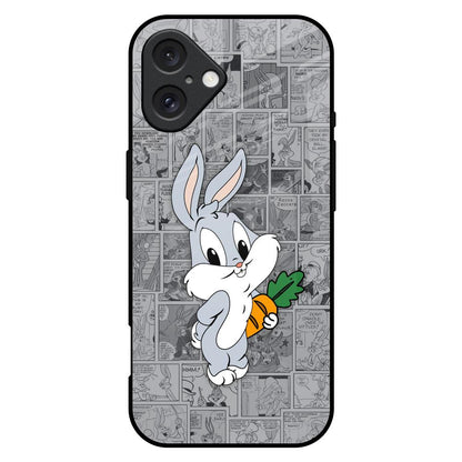 Cute Baby Bunny iPhone 16 Plus Glass Back Cover Online