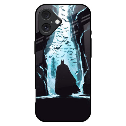 Dark Man In Cave iPhone 16 Plus Glass Back Cover Online