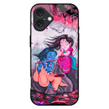 Radha Krishna Art iPhone 16 Plus Glass Back Cover Online