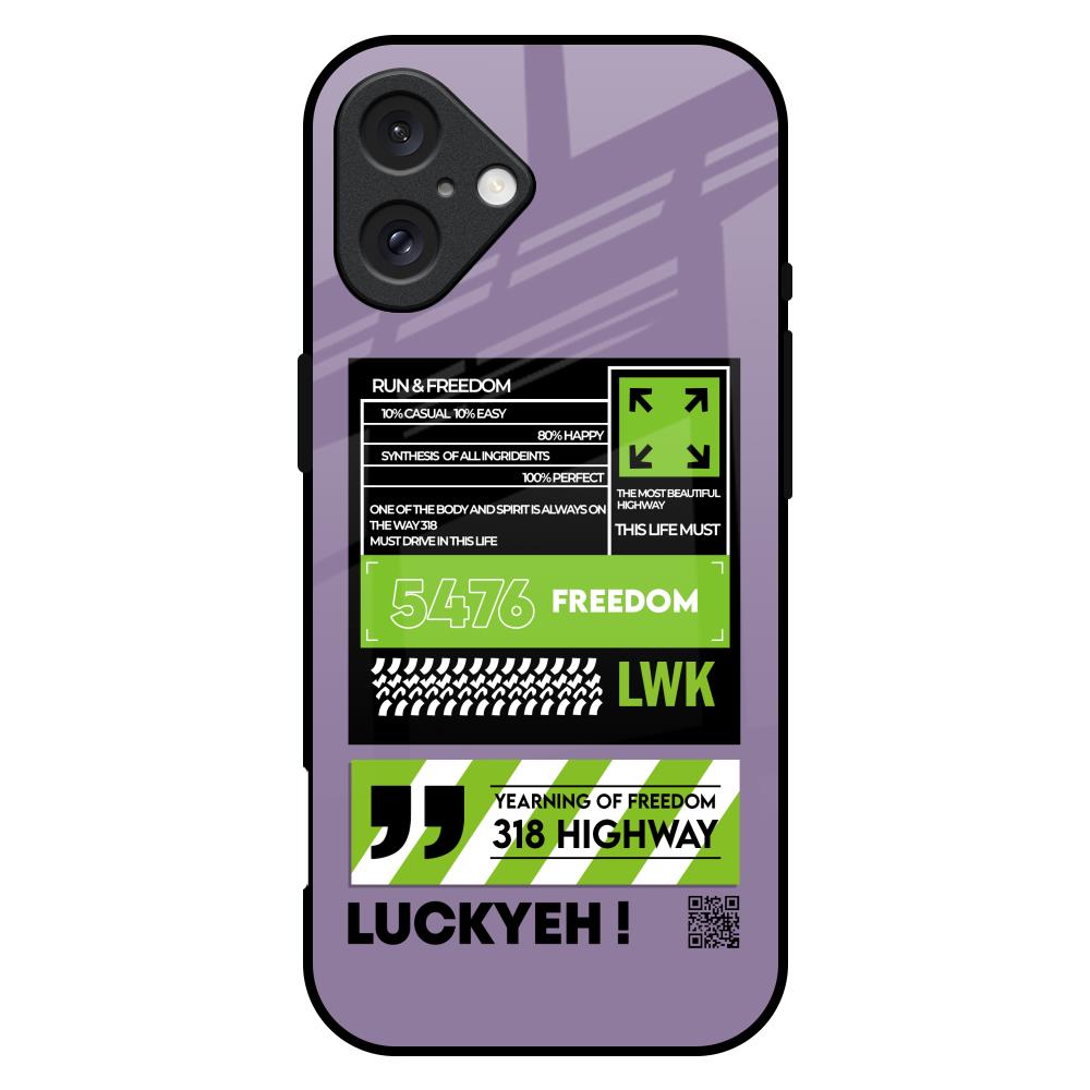Run & Freedom iPhone 16 Plus Glass Back Cover Online