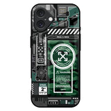 Green Camo Circuit iPhone 16 Plus Glass Back Cover Online