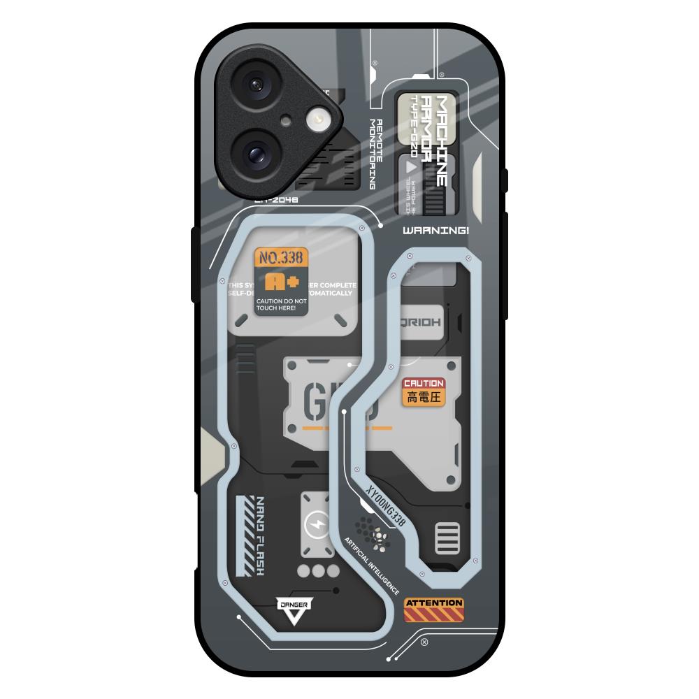 Retro Futuristic iPhone 16 Plus Glass Back Cover Online