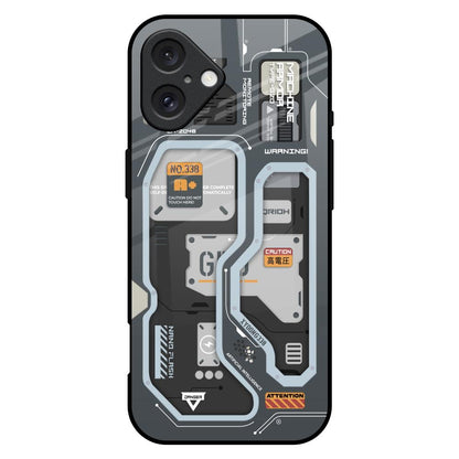 Retro Futuristic iPhone 16 Plus Glass Back Cover Online