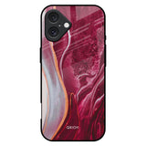 Crimson Ruby iPhone 16 Plus Glass Back Cover Online